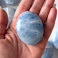 Icy Blue Calcite Palm Stone