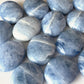 Icy Blue Calcite Palm Stone
