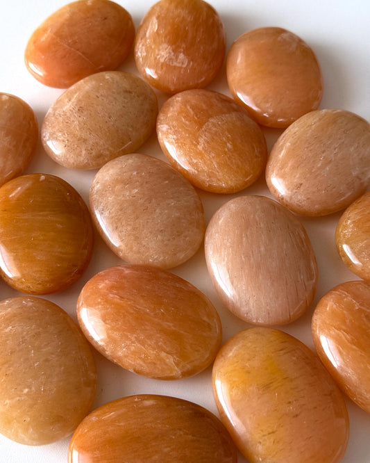 Orange Aventurine Palm Stone