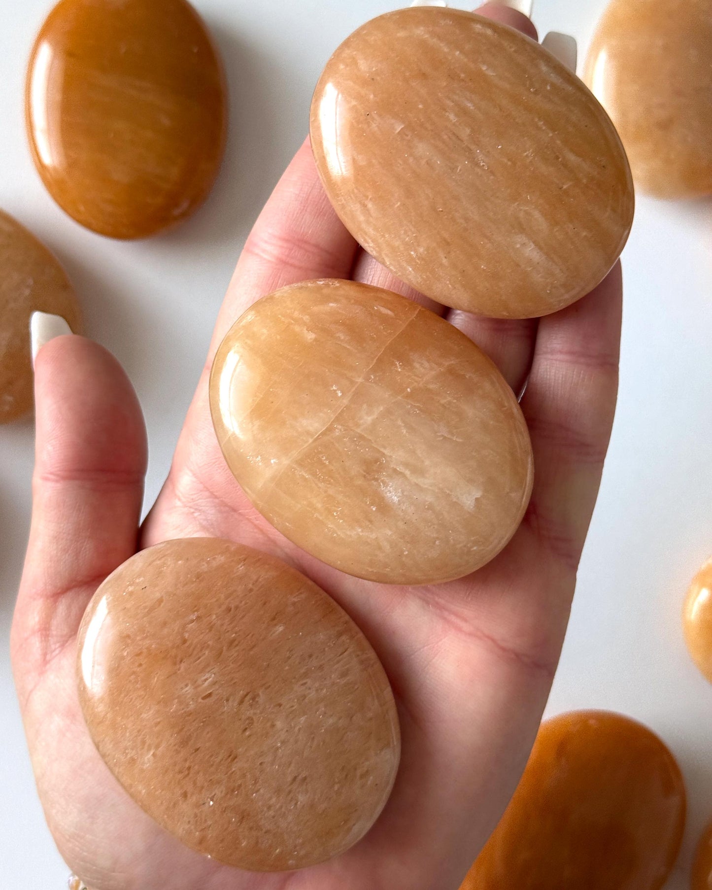 Orange Aventurine Palm Stone