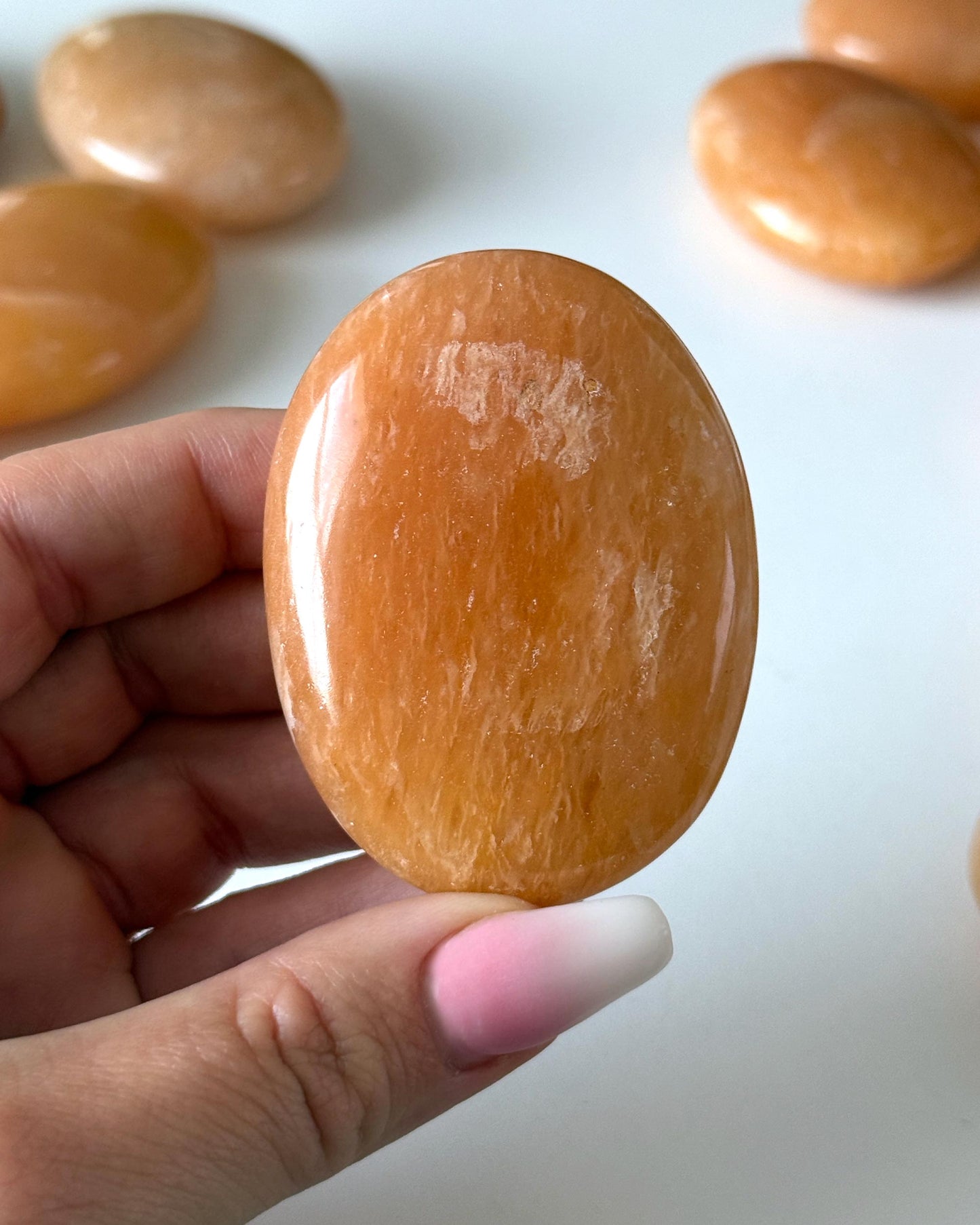 Orange Aventurine Palm Stone