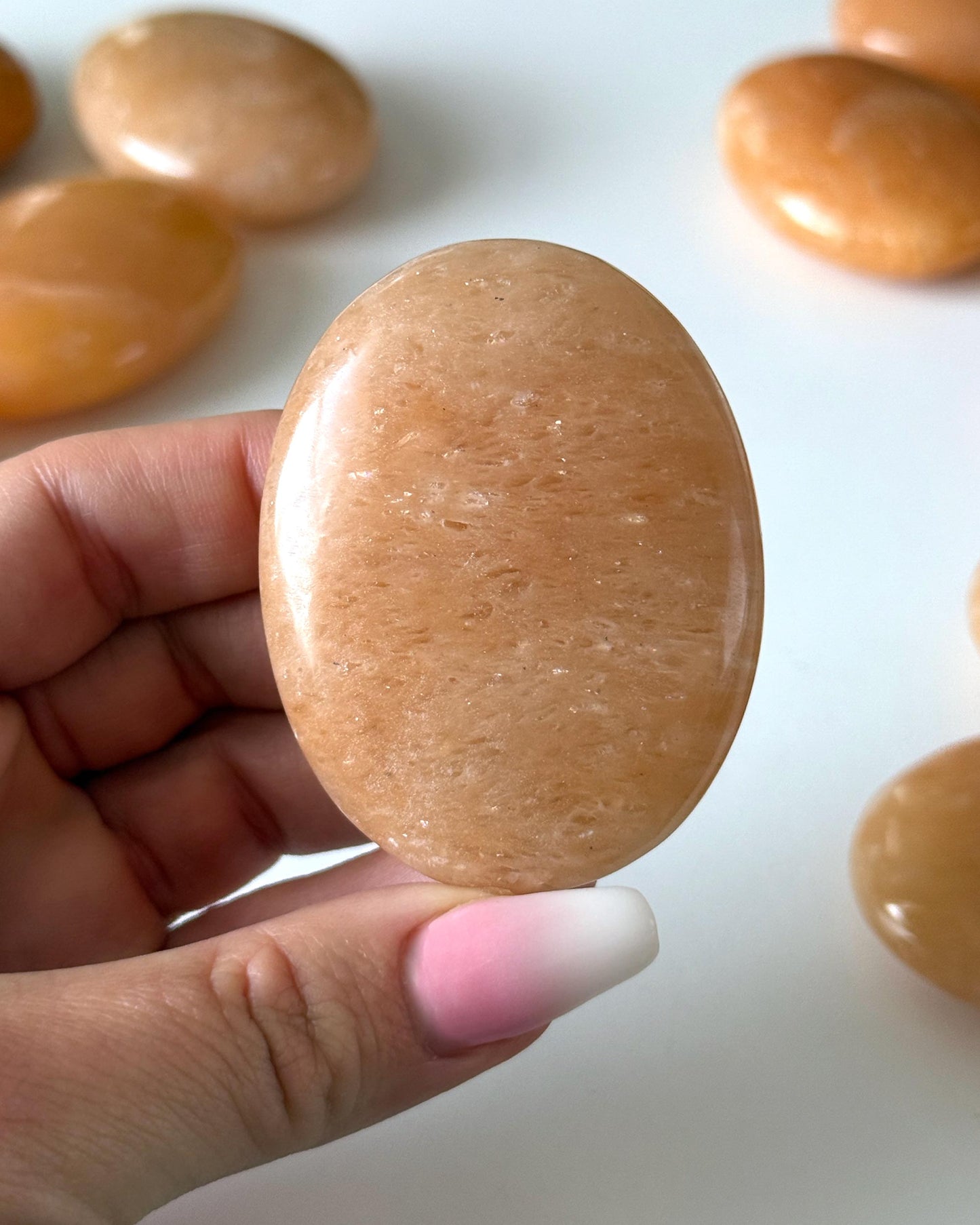 Orange Aventurine Palm Stone