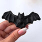 Black Obsidian Bat Carving
