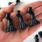 Black Obsidian Witch Broom Carving