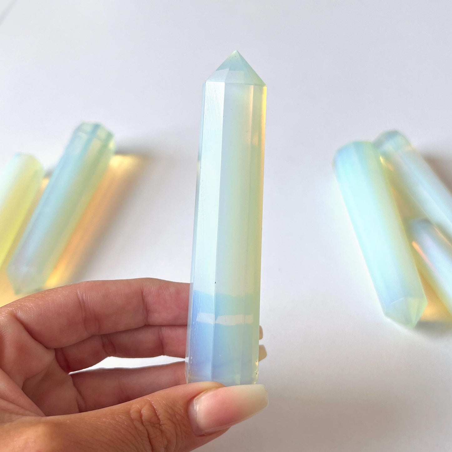 Opalite Faceted Tower