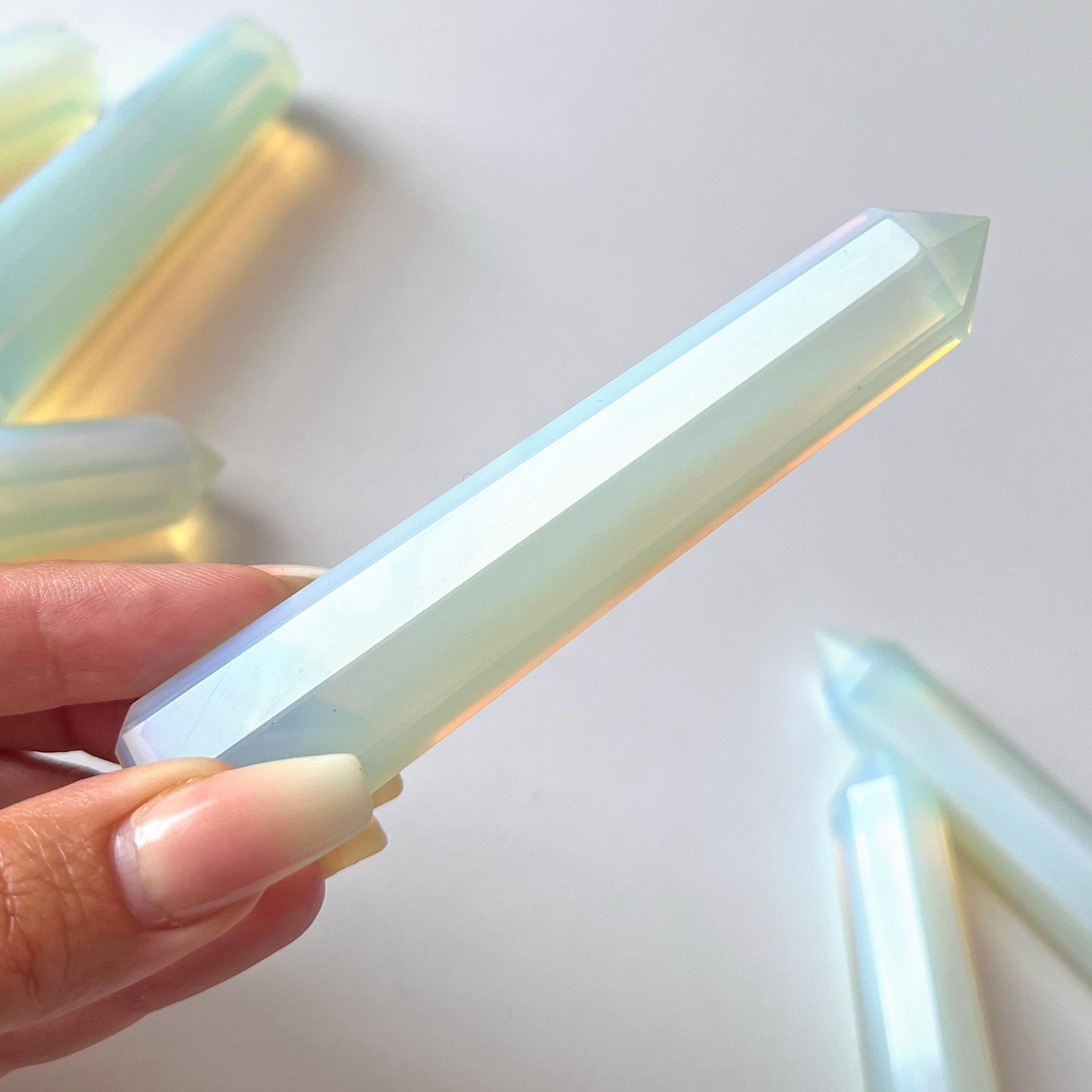 Opalite Faceted Tower