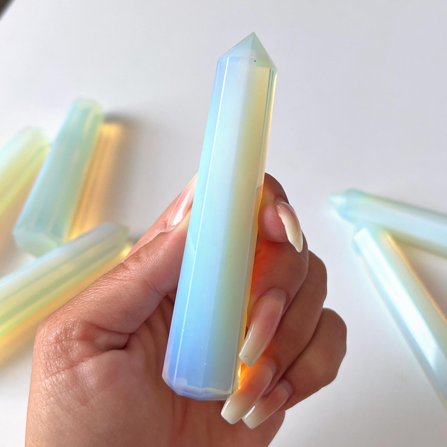 Opalite Faceted Tower