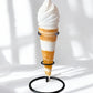 Orange Calcite Ice Cream Cone Carving