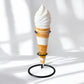 Orange Calcite Ice Cream Cone Carving