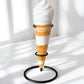 Orange Calcite Ice Cream Cone Carving