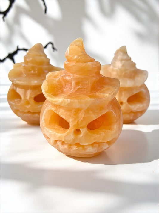 Orange Calcite Jack O Lantern