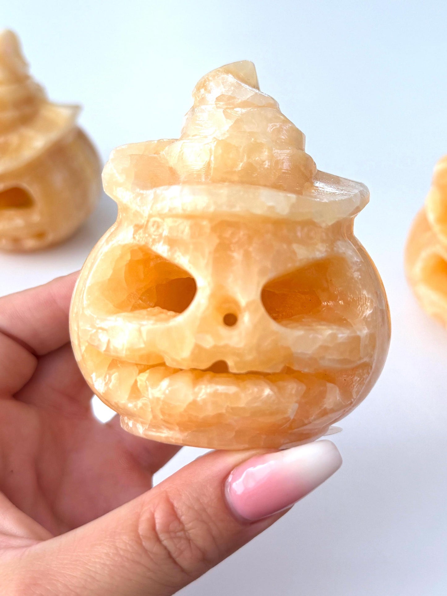 Orange Calcite Jack O Lantern