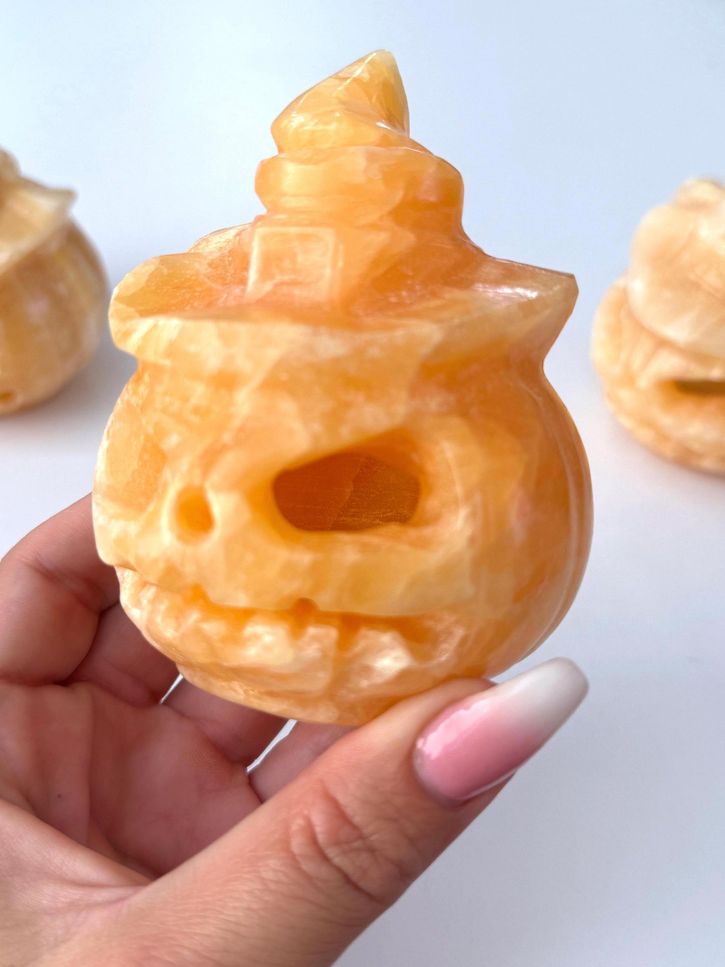 Orange Calcite Jack O Lantern