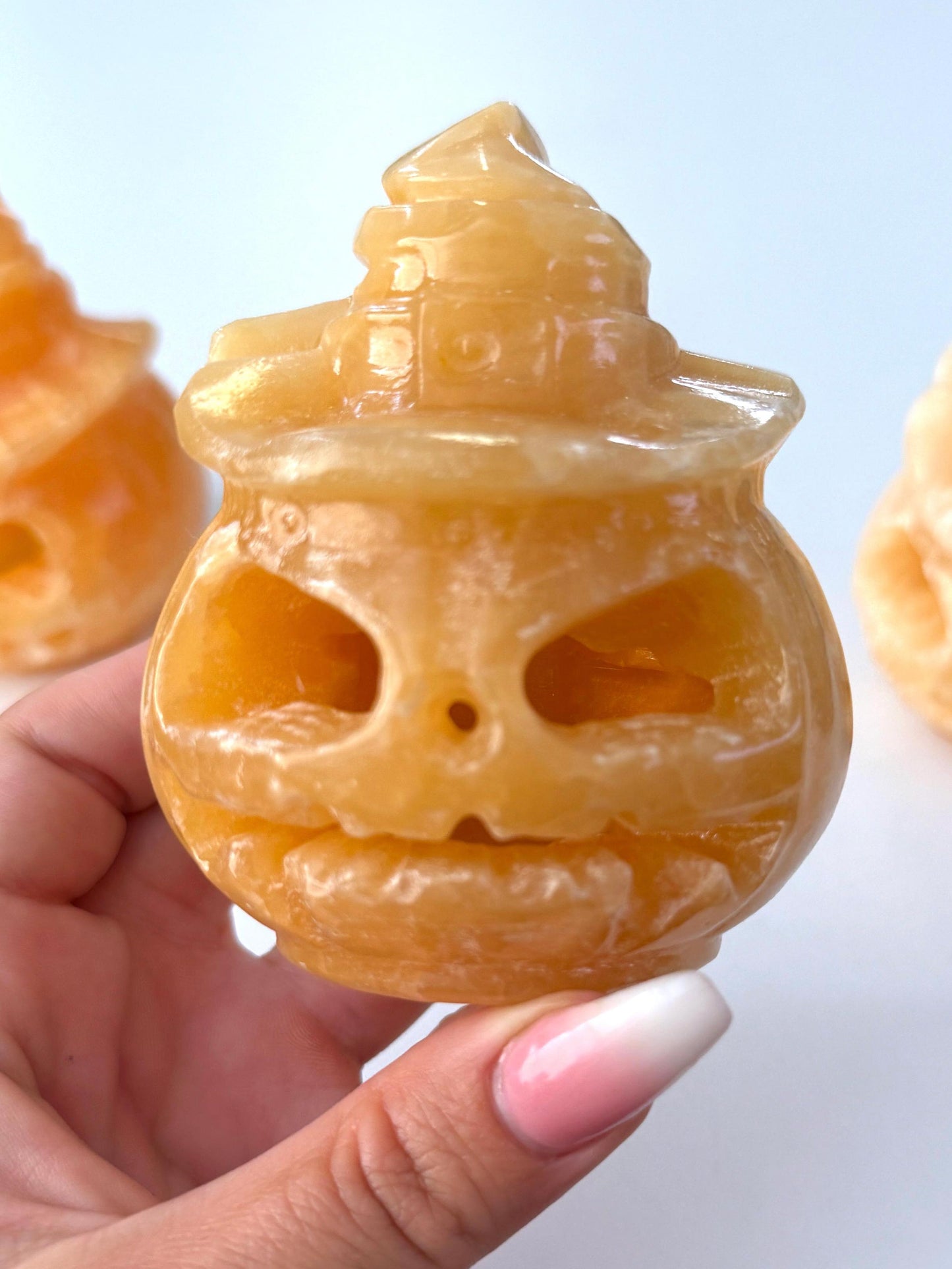 Orange Calcite Jack O Lantern