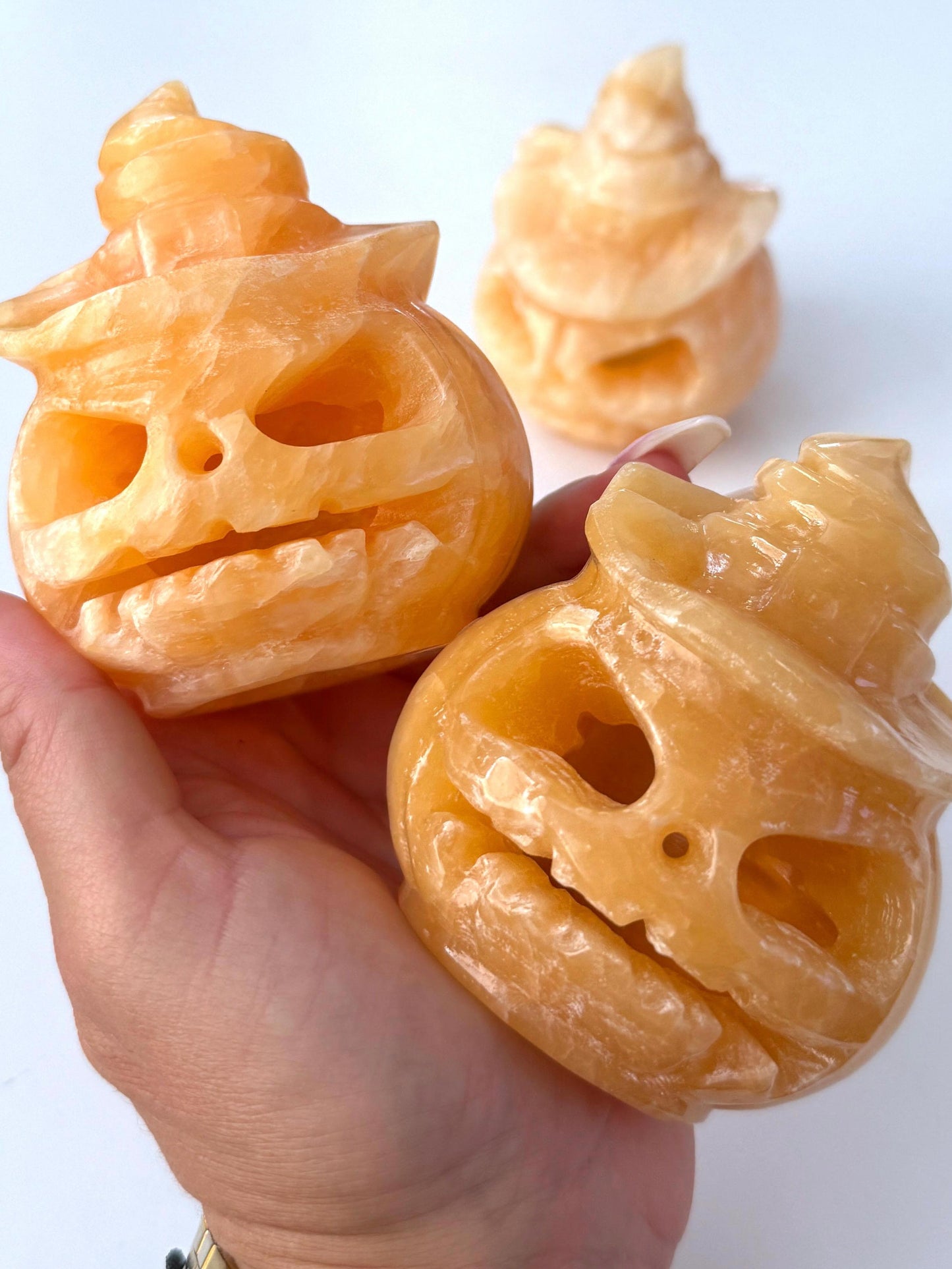 Orange Calcite Jack O Lantern