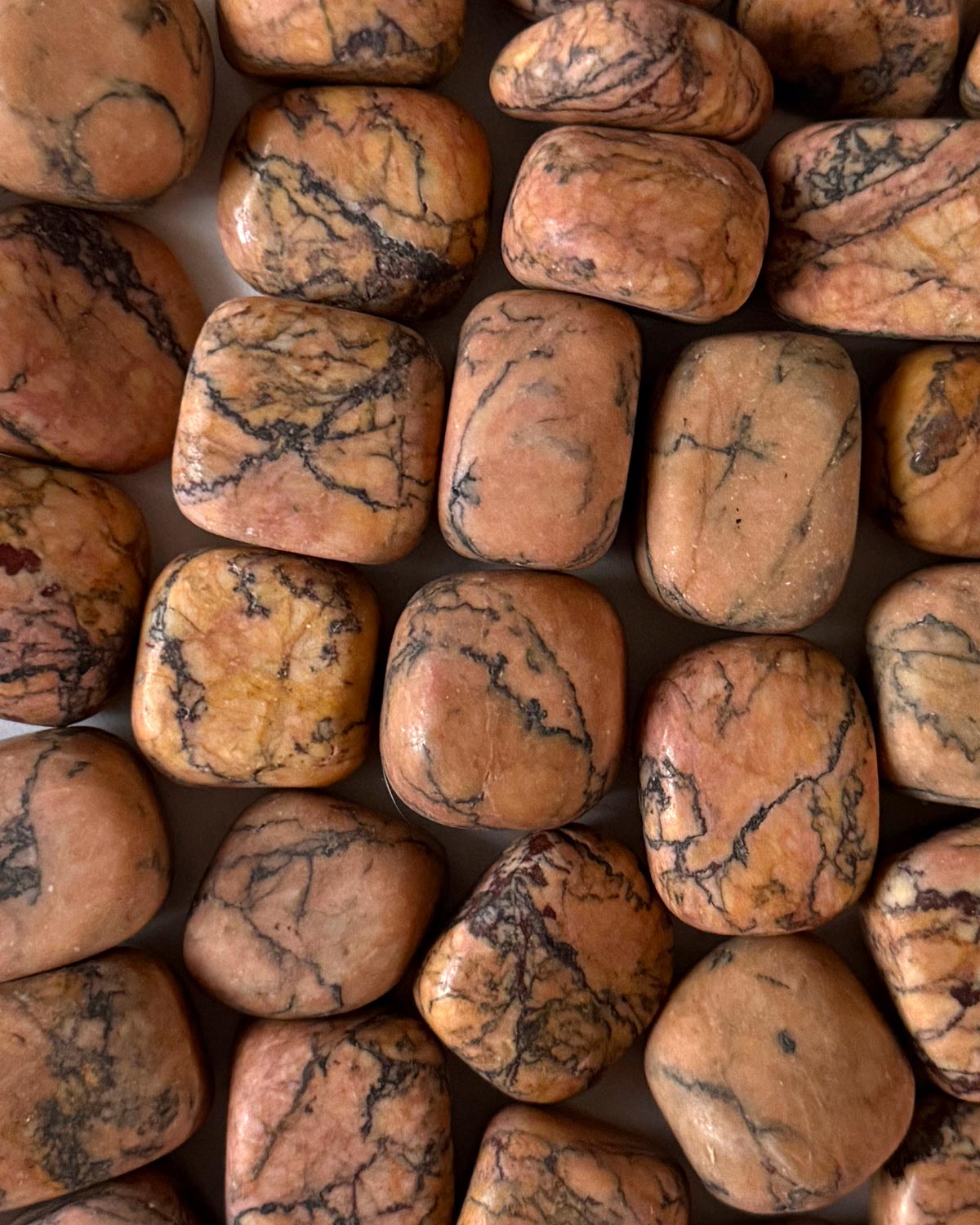 Orange Rhodonite Tumbled Stone – Sole Luna