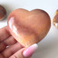 Peach Calcite Heart
