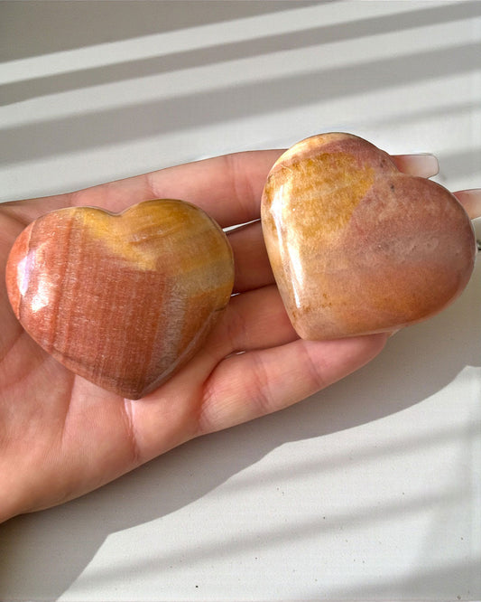 Peach Calcite Heart