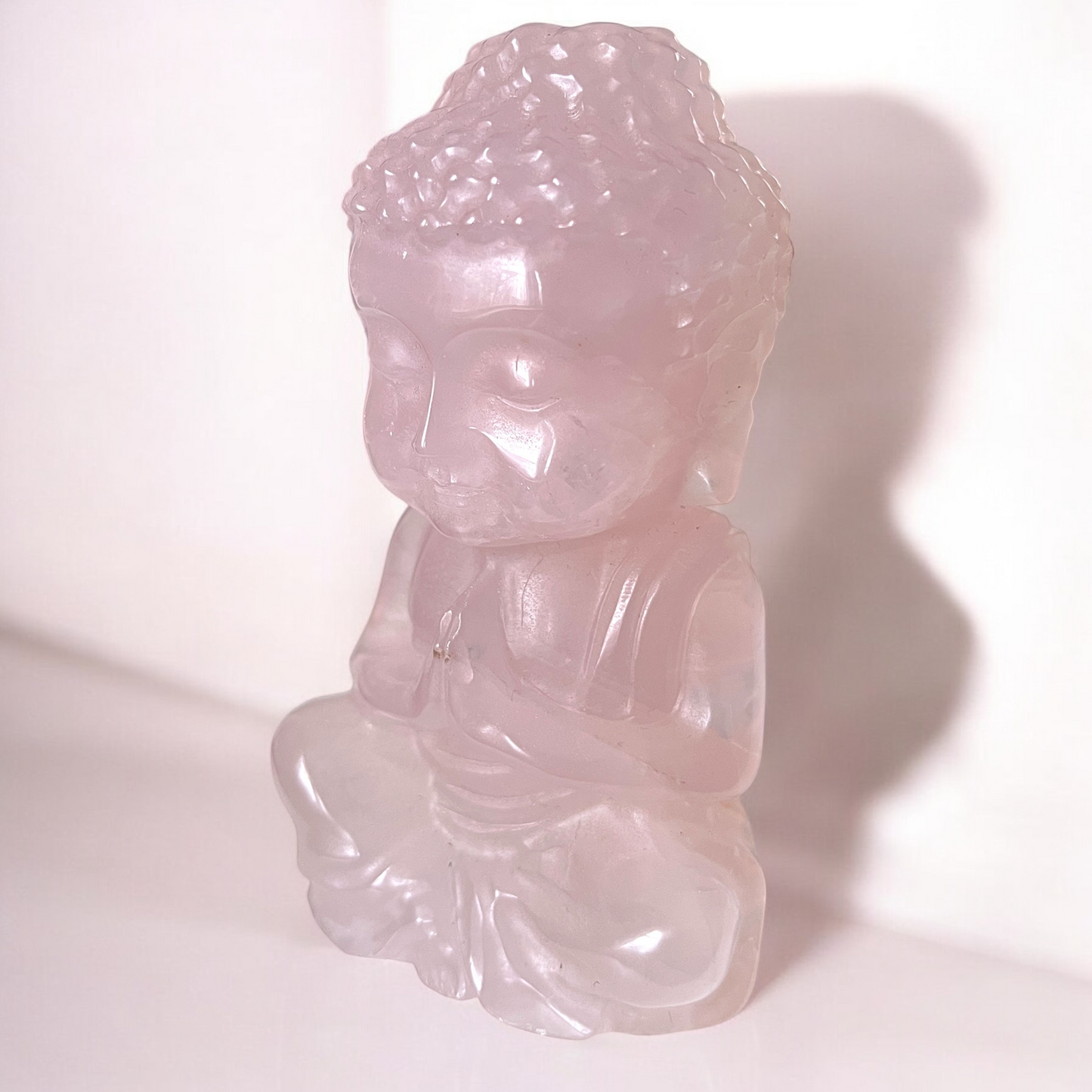 Rose Quartz Sitting Buddha