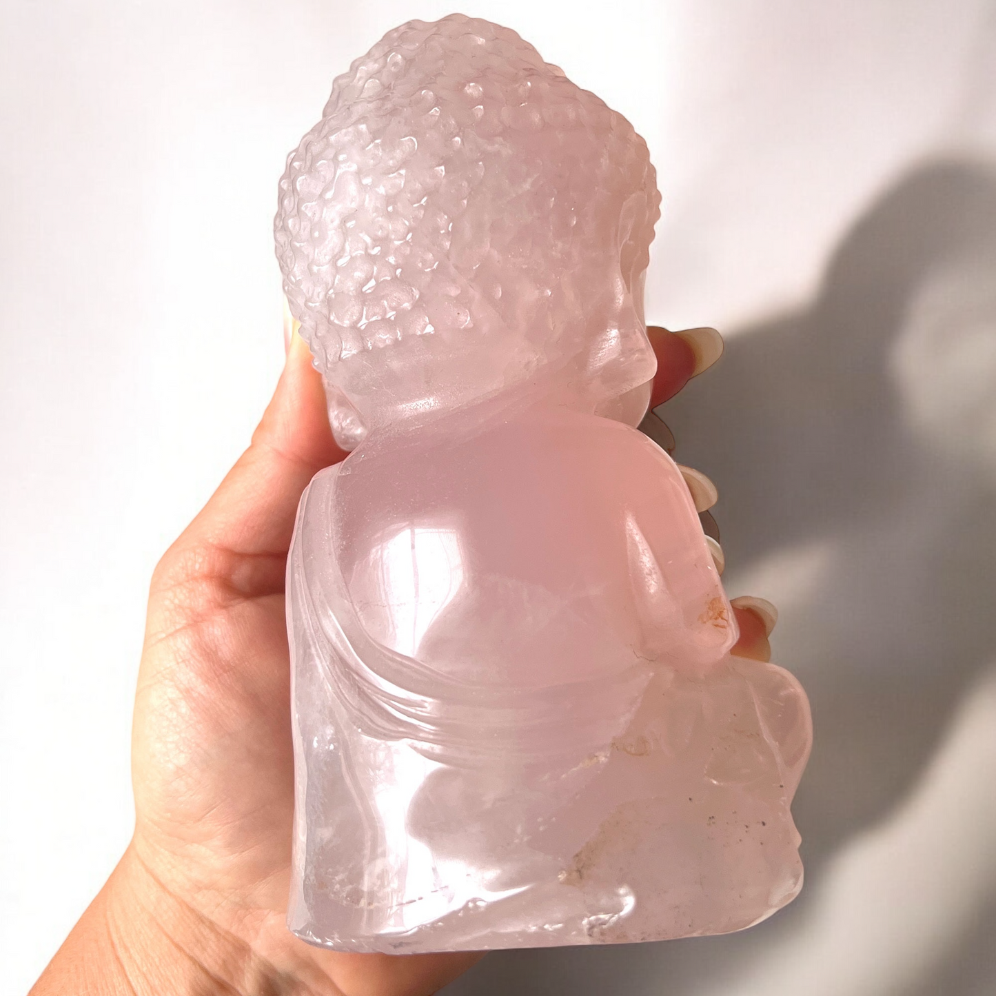 Rose Quartz Sitting Buddha