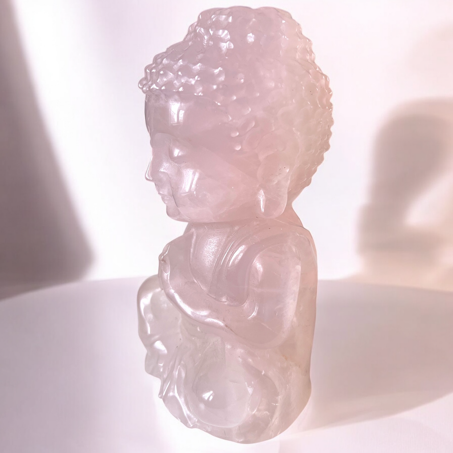 Rose Quartz Sitting Buddha