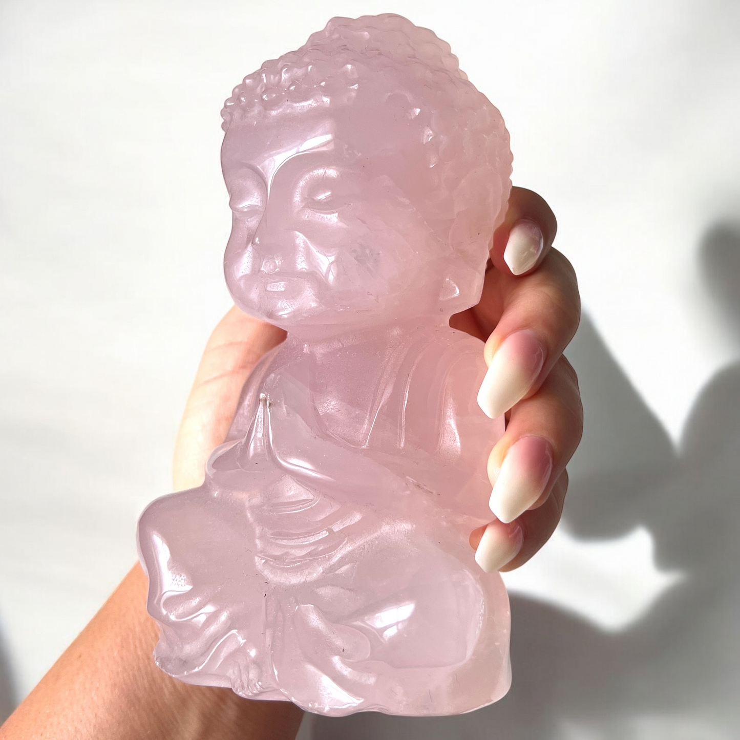 Rose Quartz Sitting Buddha