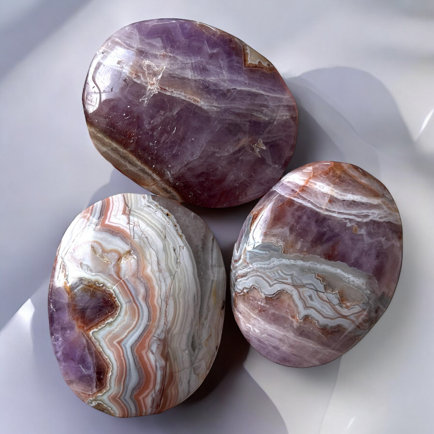 Amethyst Agate Palm Stone