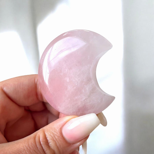 Rose Quartz Crescent Moon