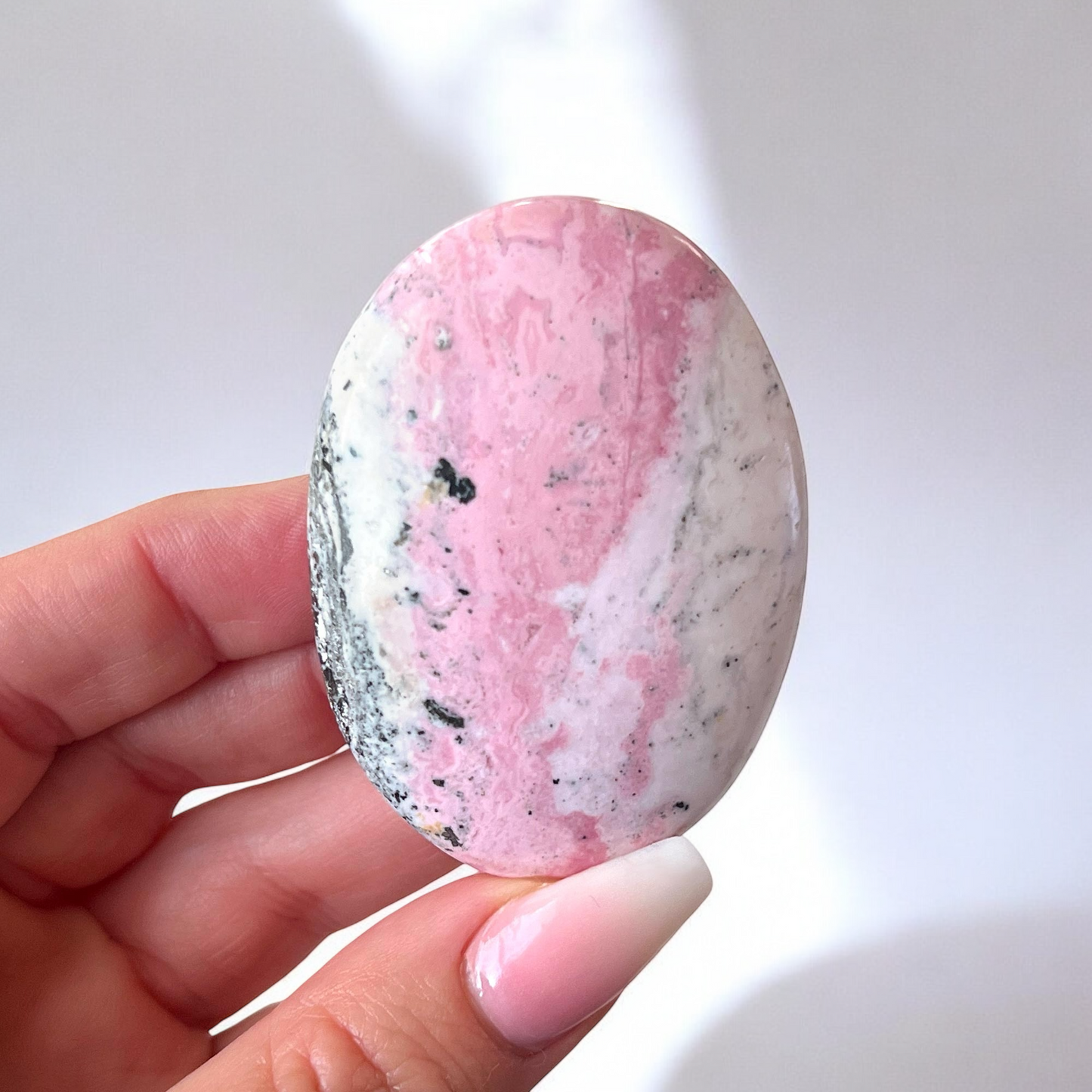 Peruvian Rhodonite Palm Stone