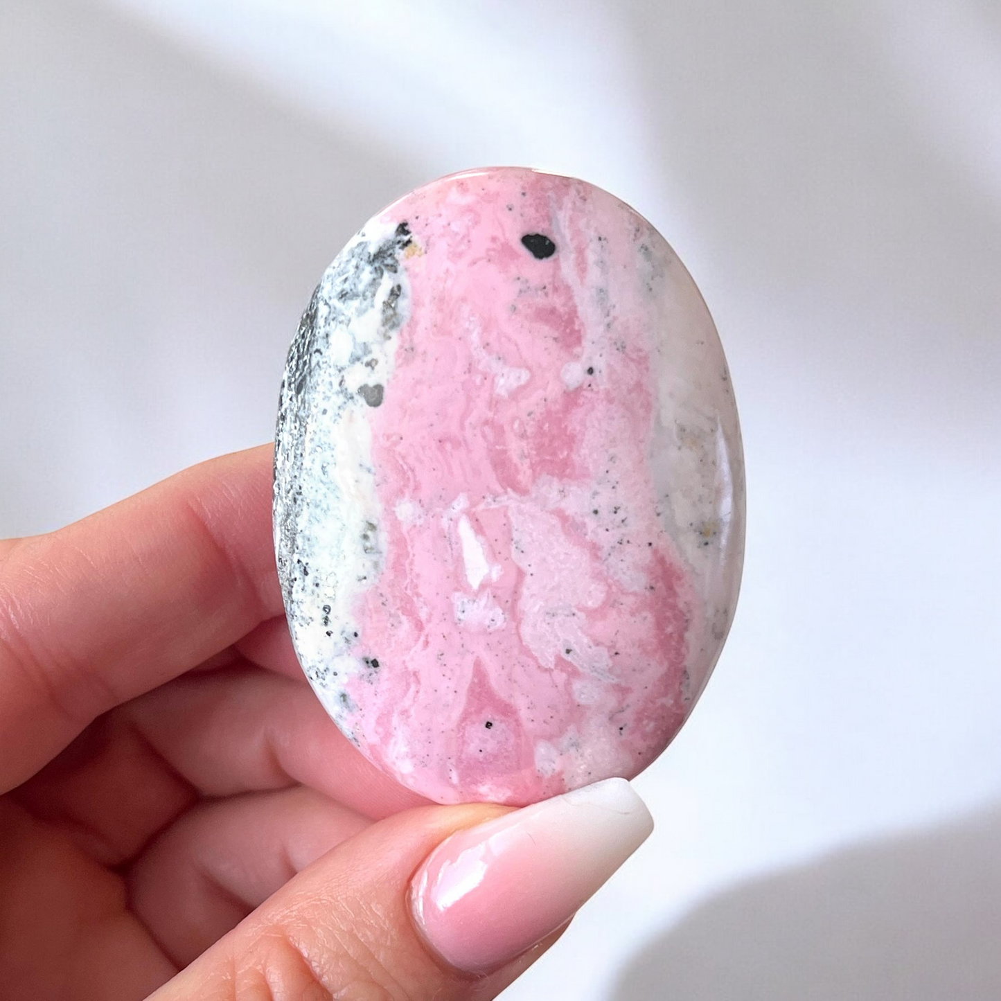 Peruvian Rhodonite Palm Stone