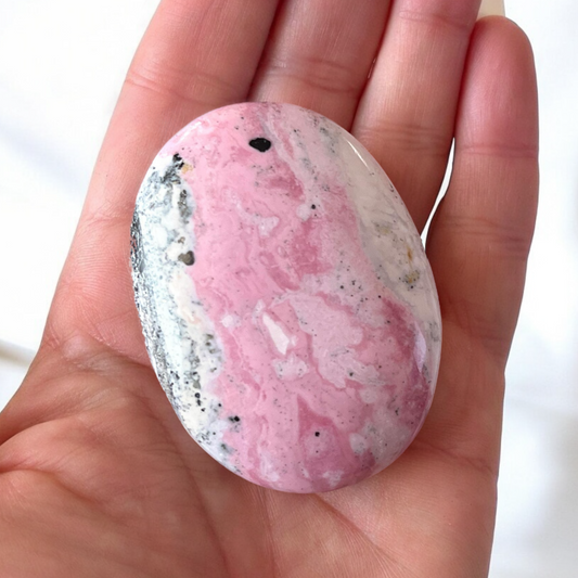 Peruvian Rhodonite Palm Stone