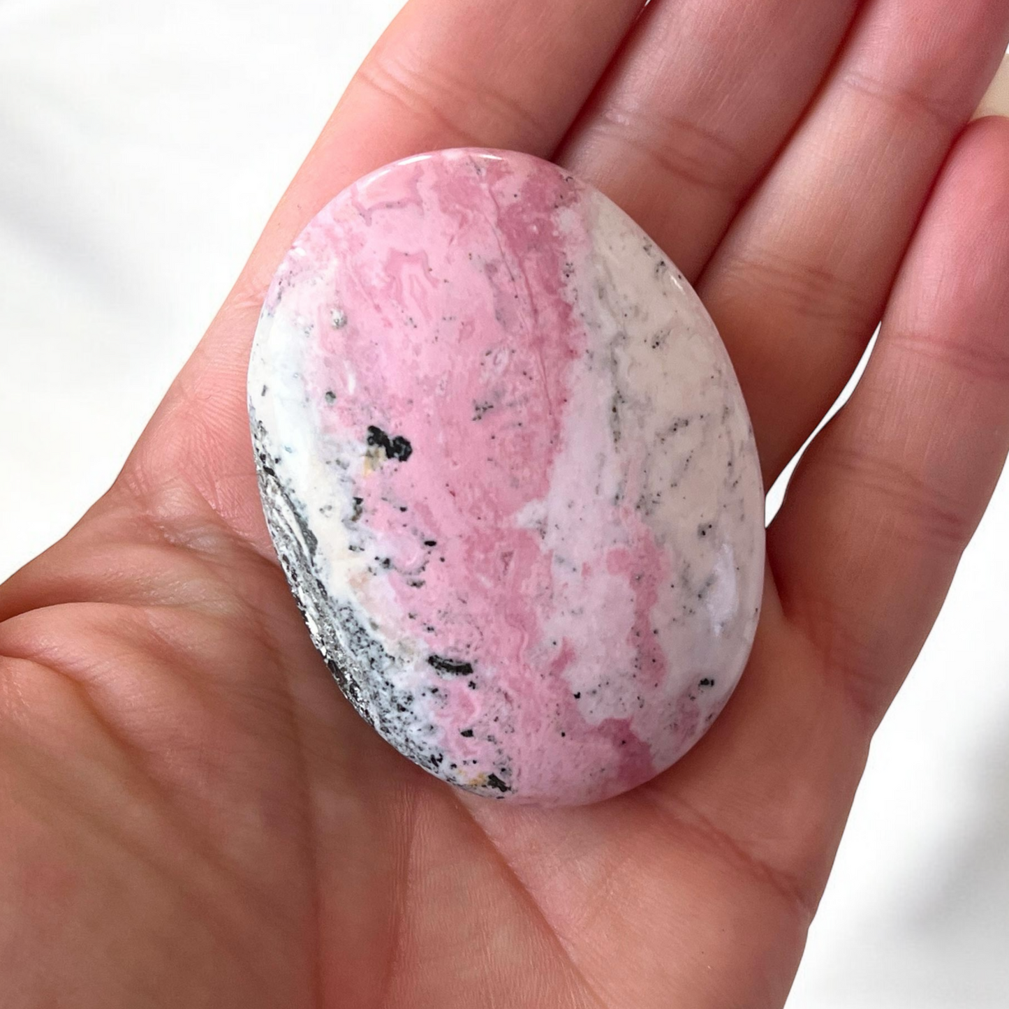 Peruvian Rhodonite Palm Stone