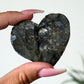 Black Amethyst Druzy Heart