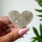 White Amethyst Druzy Heart