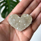 White Amethyst Druzy Heart