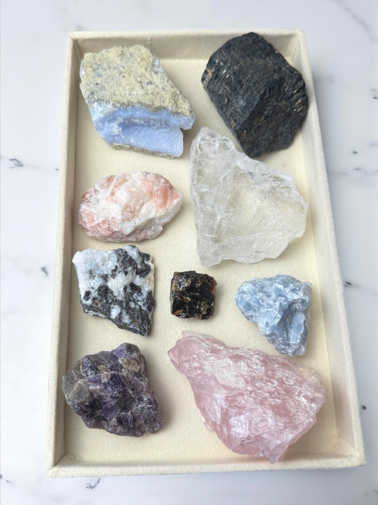 Raw Stone Crystal Set