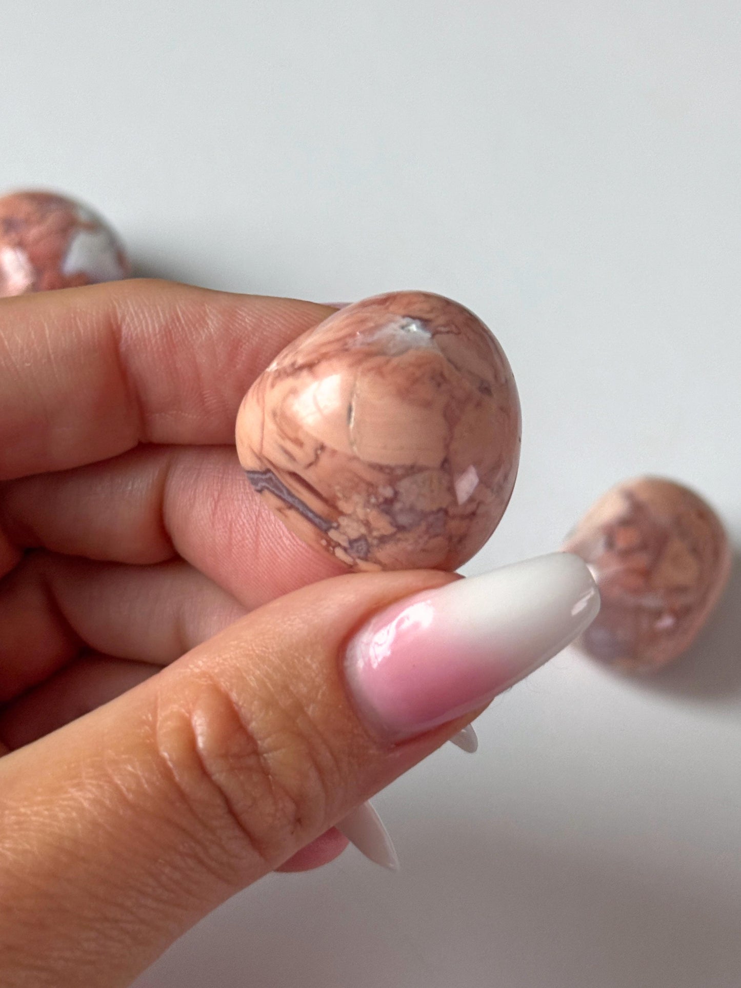 Pink Cotton Candy Agate Tumbled Stone