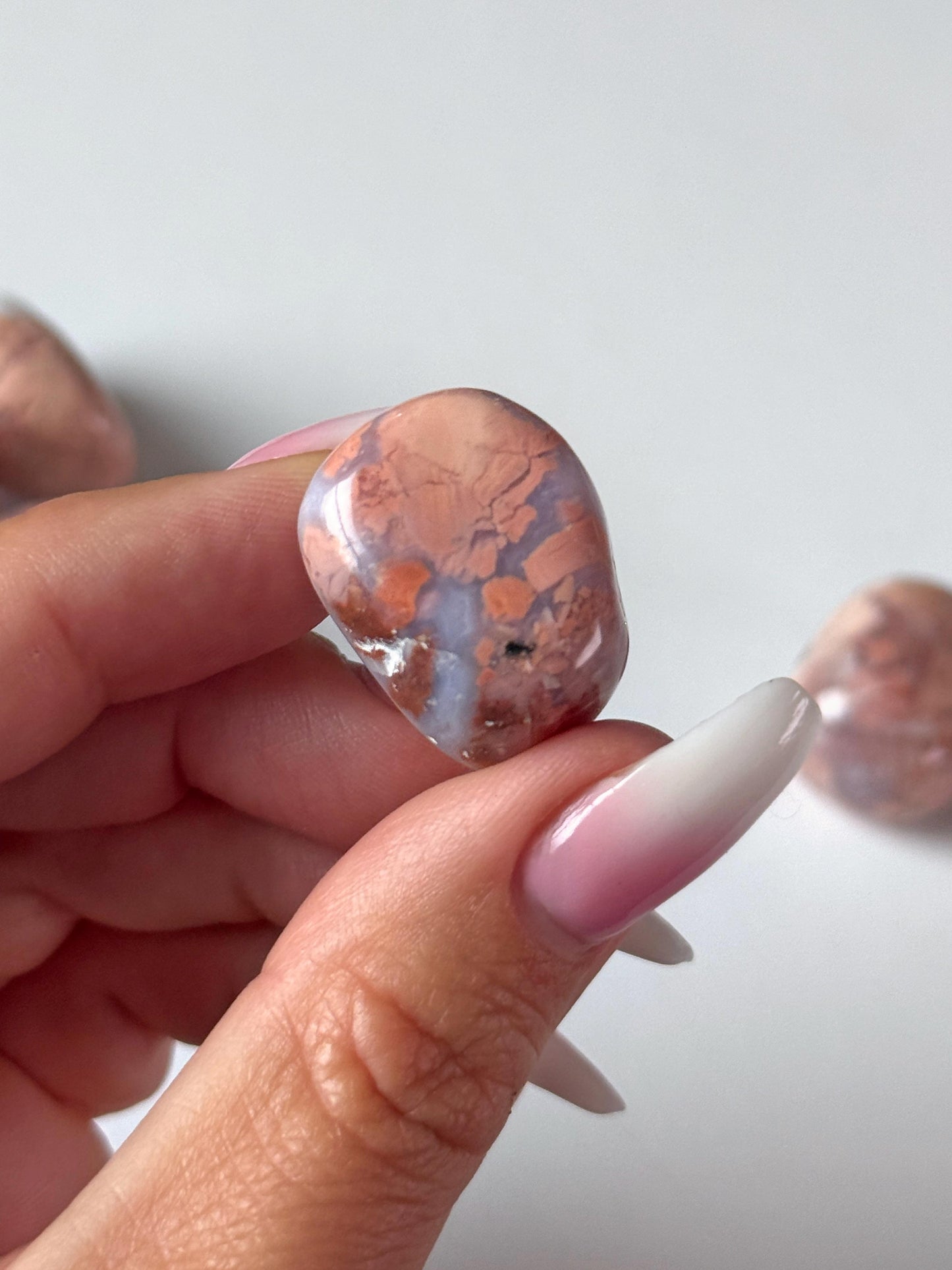 Pink Cotton Candy Agate Tumbled Stone