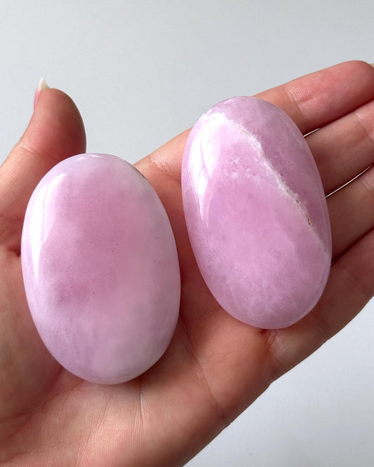 Pink Aragonite Palm Stone