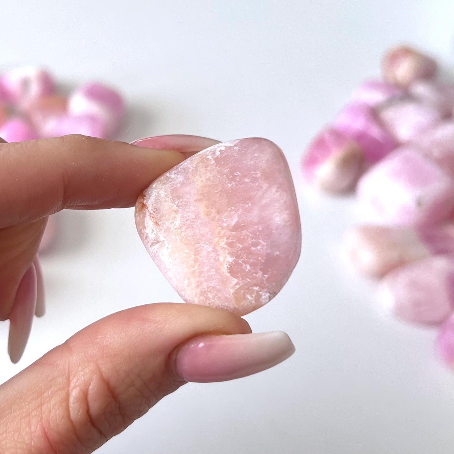 Pink Aragonite Tumbled Stone