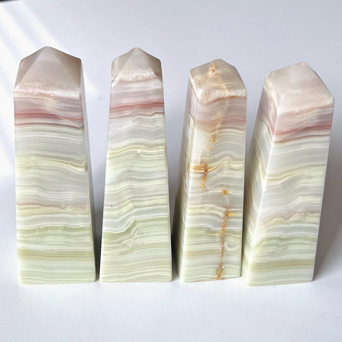 Pink Banded Calcite Obelisk