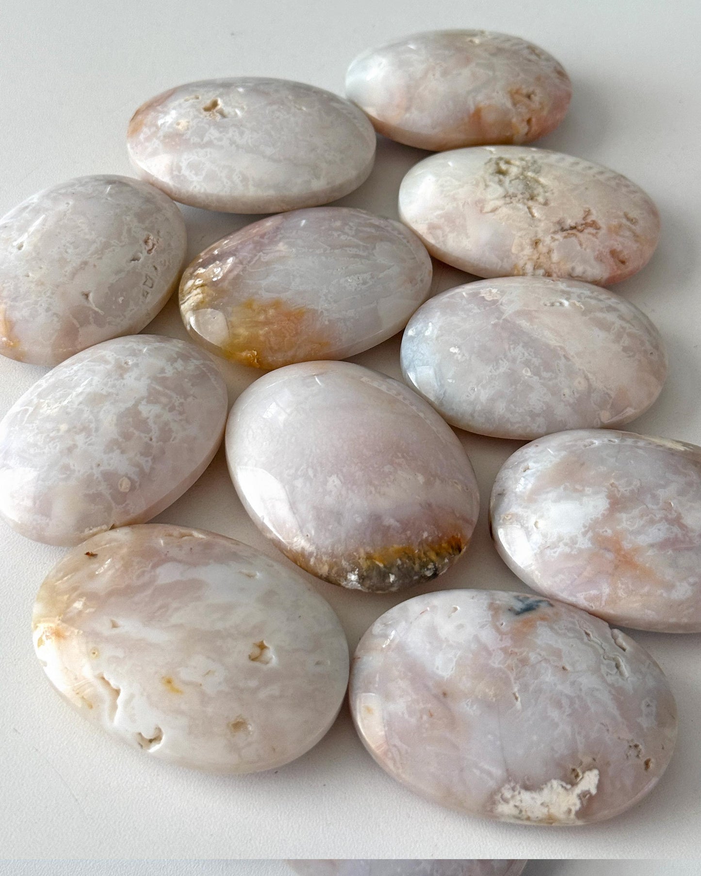 Pink Carnelian Palm Stone