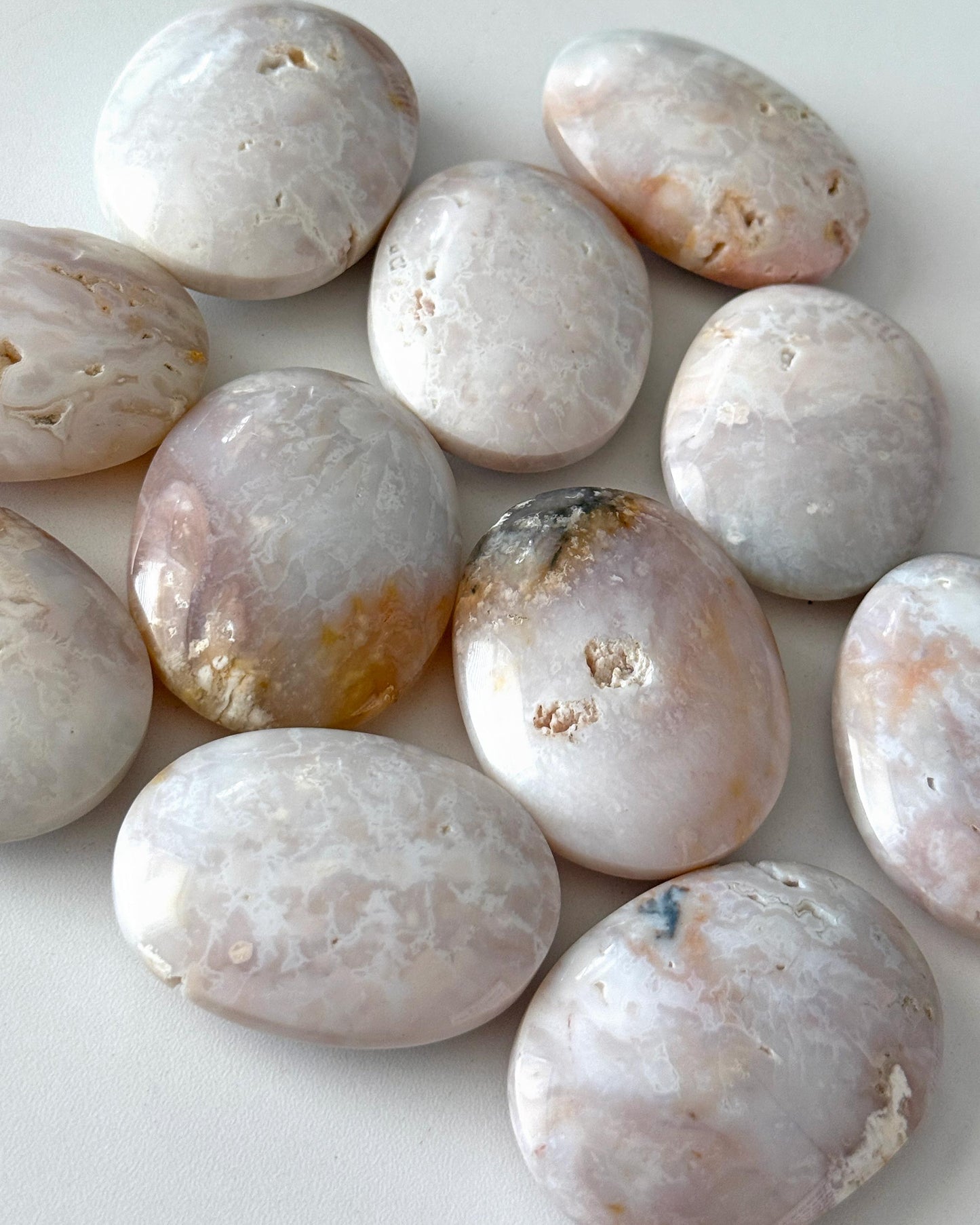 Pink Carnelian Palm Stone