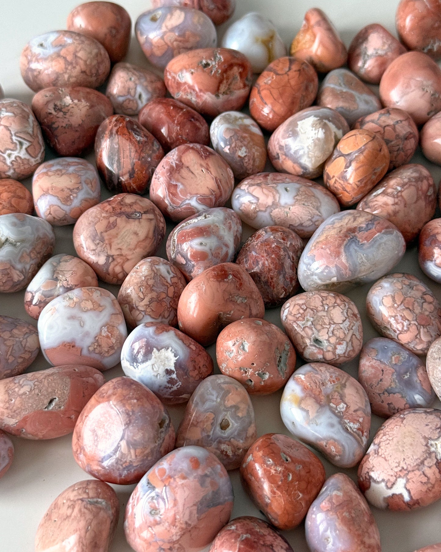 Pink Cotton Candy Agate Tumbled Stone