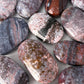 Pink Ocean Jasper Palm Stone