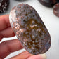 Pink Ocean Jasper Palm Stone