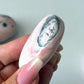 Pink Opal with Dendrite Palm Stone