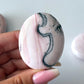 Pink Opal with Dendrite Palm Stone