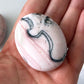 Pink Opal with Dendrite Palm Stone