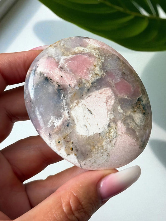 Pink Opal Palm Stone
